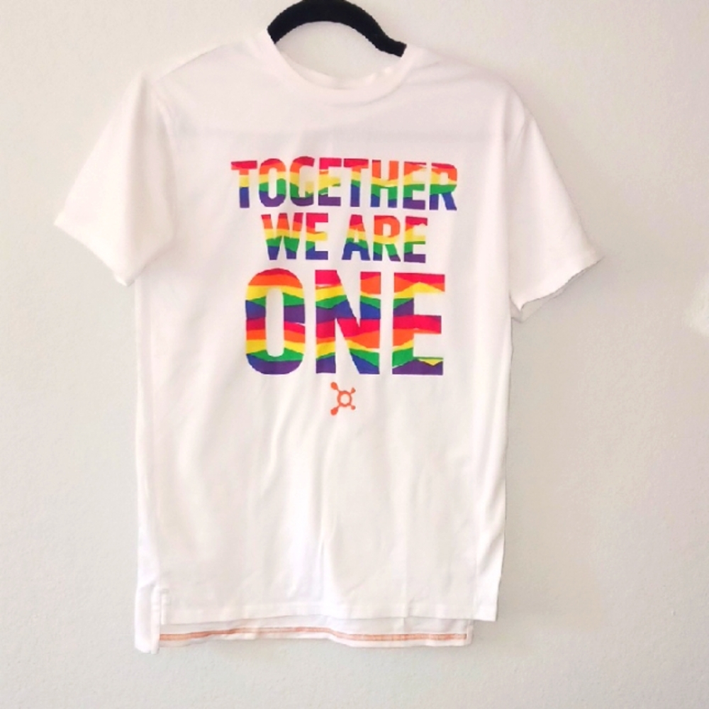Orangetheory White and Red Short Sleeve Tees
